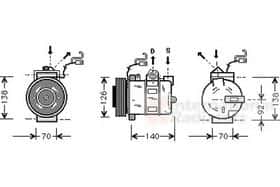 Компрессор кондиционера Van Wezel 3700K327
