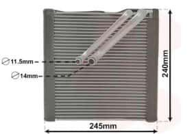 Испаритель кондиционера Van Wezel 5801v704