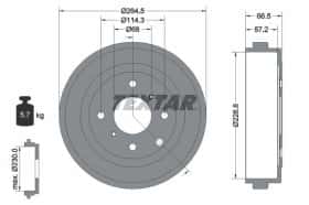 Тормозной барабан Textar 94046400