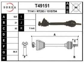 Піввісь EAI T49151