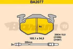 Гальмівні колодки Barum BA2077