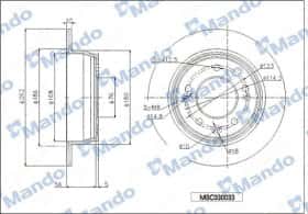 Тормозной диск Mando mbc030033