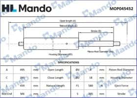 Газовый упор багажника Mando mop045452