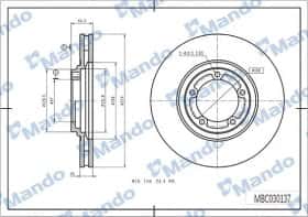 Тормозной диск Mando mbc030137