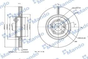 Тормозной диск Mando mbc035307