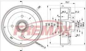 Тормозной барабан Fremax BD-1511