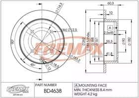 Тормозной диск Fremax BD-4638