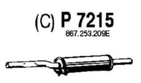Середній глушник вихлопних газів Fenno P7215