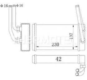 Радіатор пічки Thermotec D6G009TT