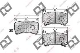 Тормозные колодки DJ Parts BP1027 Тормозные колодки DJ Parts BP1027