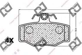 Тормозные колодки DJ Parts BP1090 Тормозные колодки DJ Parts BP1090