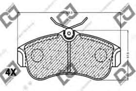 Тормозные колодки DJ Parts BP1091 Тормозные колодки DJ Parts BP1091