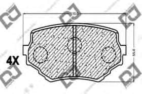 Тормозные колодки DJ Parts BP1097 Тормозные колодки DJ Parts BP1097