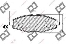 Тормозные колодки DJ Parts BP1110 Тормозные колодки DJ Parts BP1110