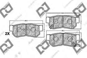 Тормозные колодки DJ Parts BP1128 Тормозные колодки DJ Parts BP1128