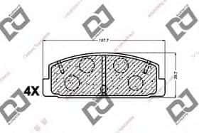 Тормозные колодки DJ Parts BP1351 Тормозные колодки DJ Parts BP1351
