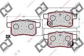 Тормозные колодки DJ Parts BP1772 Тормозные колодки DJ Parts BP1772