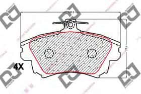 Тормозные колодки DJ Parts BP1816 Тормозные колодки DJ Parts BP1816