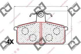 Тормозные колодки DJ Parts BP1856 Тормозные колодки DJ Parts BP1856