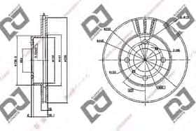 Тормозной диск DJ Parts BD1038 Тормозной диск DJ Parts BD1038