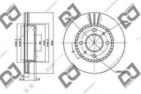 Тормозной диск DJ Parts BD1059 Тормозной диск DJ Parts BD1059