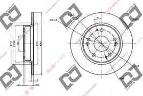 Тормозной диск DJ Parts BD1348 Тормозной диск DJ Parts BD1348