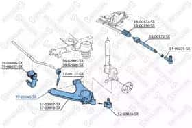 Сайлентблок важеля Stellox 77-00940-SX
