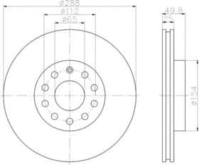 Гальмівний диск Hella Pagid 8DD 355 109-581
