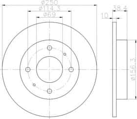 Тормозной диск Hella Pagid 8DD 355 111-531