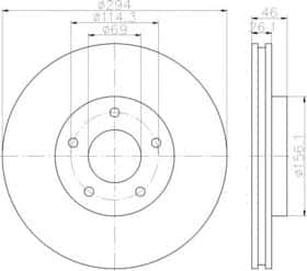 Тормозной диск Hella Pagid 8DD 355 115-911