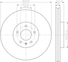 Гальмівний диск Hella Pagid 8DD 355 117-191