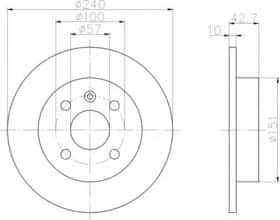 Гальмівний диск Hella Pagid 8DD 355 106-091