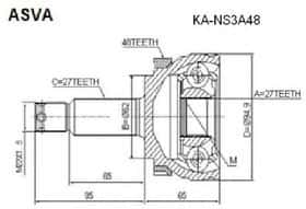 ШРУС Asva KA-NS3A48