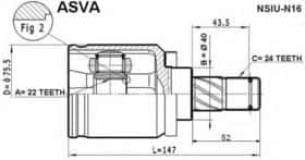 ШРУС Asva NSIU-N16