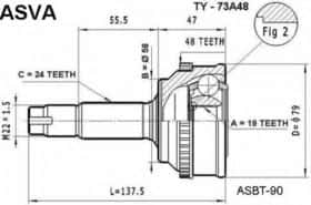 ШРУС Asva TY-73A48
