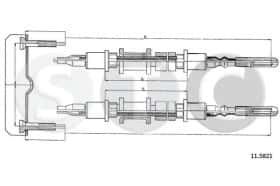 Трос ручного гальма STC t482488