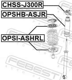 Пыльник амортизатора Febest opshbasjr