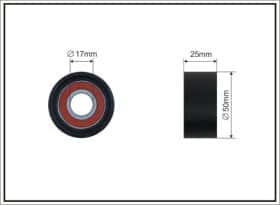 Обводной ролик поликлинового ремня