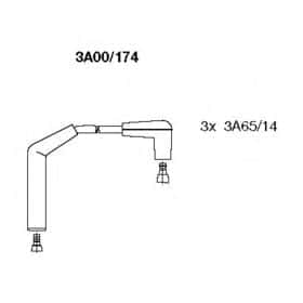 Комплект дротів запалювання Bremi 3A00/174
