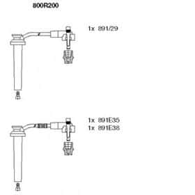 Комплект дротів запалювання Bremi 800R200