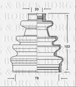 Пильовик гранати Borg & Beck BCB2041