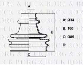 Пильовик гранати Borg & Beck bcb2280r