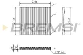 Фильтр салона Bremsi fc0869