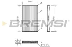 Фильтр салона Bremsi fc0865