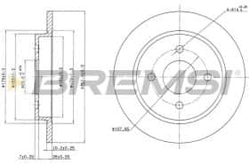 Тормозной диск Bremsi cd6281s