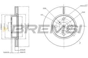 Тормозной диск Bremsi cd7587v