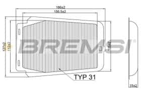 Фильтр салона Bremsi fc2595
