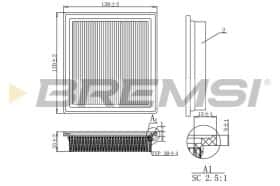 Повітряний фільтр Bremsi fa1248