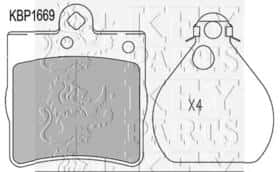 Тормозные колодки Key Parts KBP1669