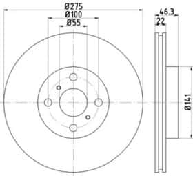Тормозной диск Nisshinbo nd1035k